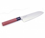 Kai Seki Magoroku Santoku-Messer mit red Wood Griff 17 cm